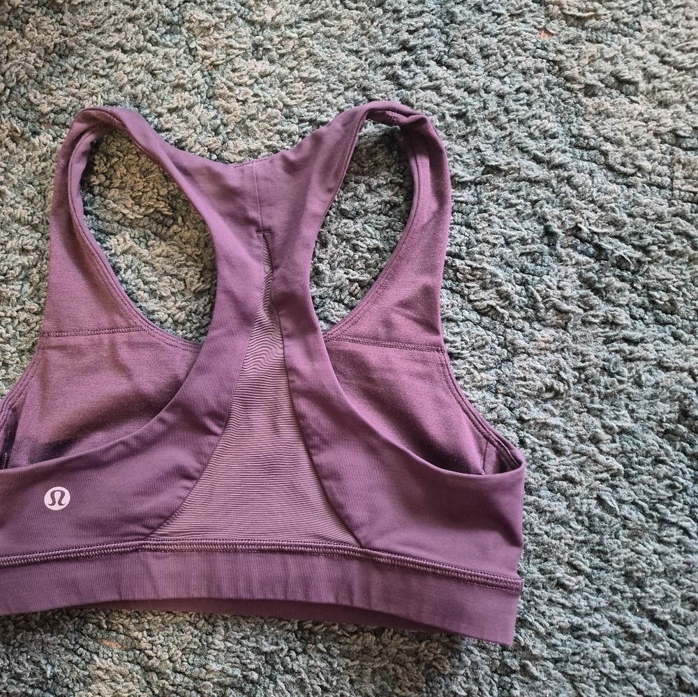 Lululemon Burgubdy Purple Sports Bra 4 - Picture 7 of 9